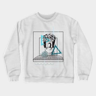 Love Sign Man and cat version 3 Crewneck Sweatshirt